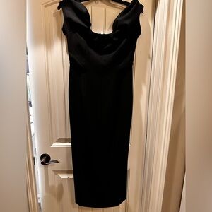 ANTONIO MELANI Elegant Strapless Black Dress